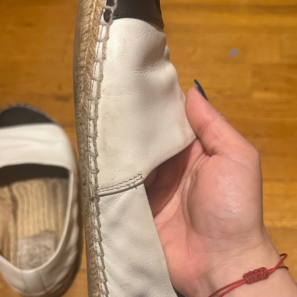 Tory Burch White and Black Espadrille Flats - Picture 15 of 16